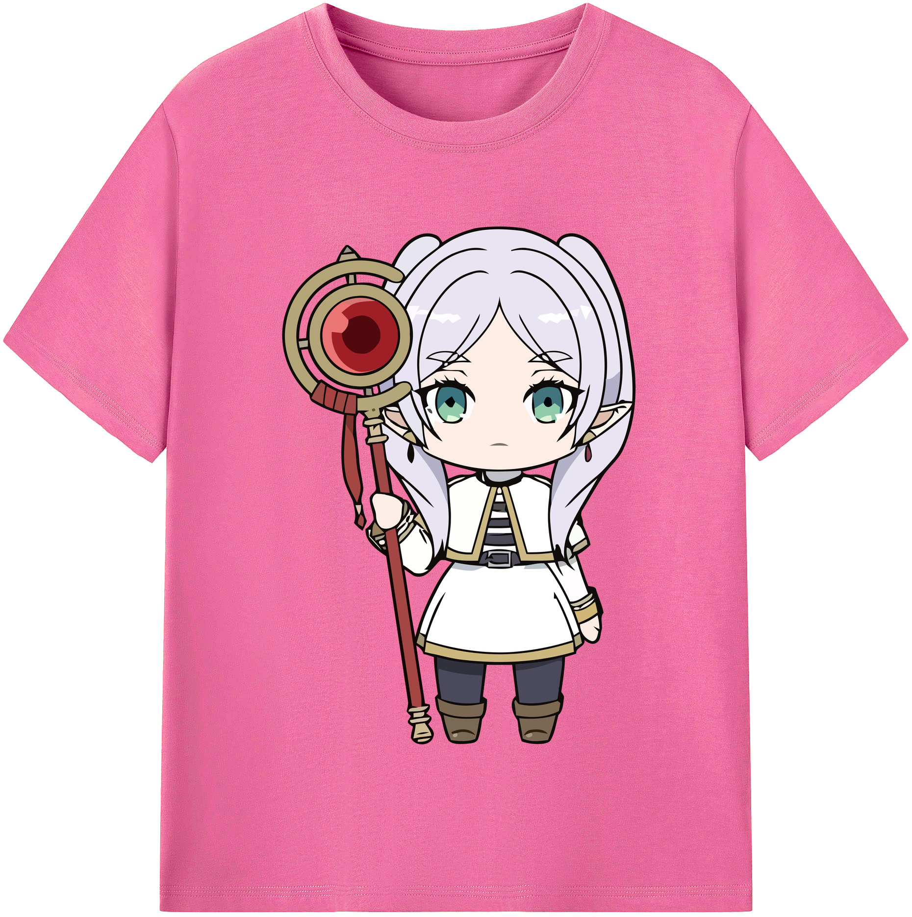 （画像用） 葬送のフリーレン Frieren レディースカジュアルプリントTシャツ（綿100％）